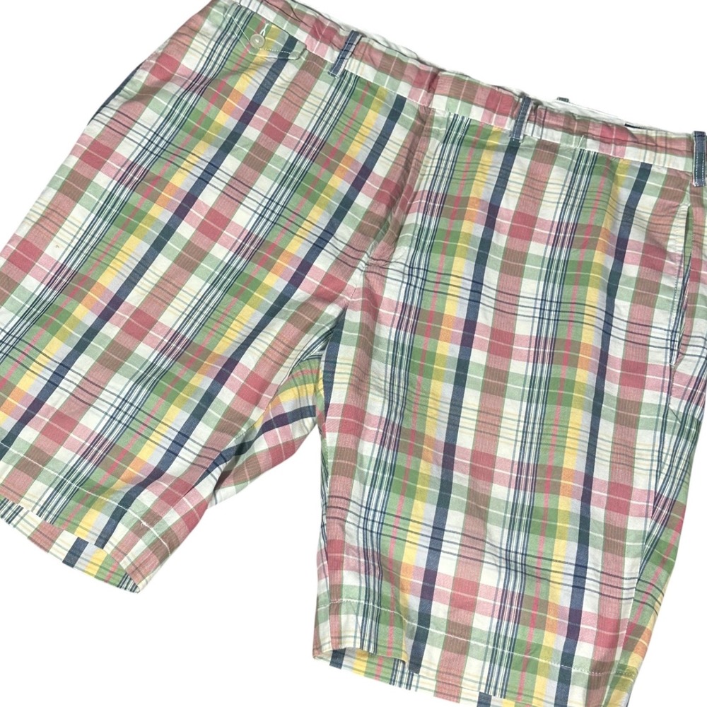 Ralph Lauren Plaid Shorts Mens 38 Multi Color Cotton Preppy Madras Sportswear